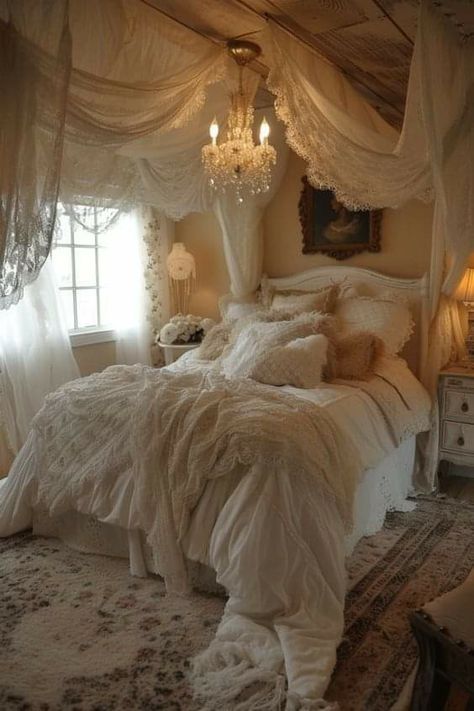 Dreamy Lighting, Dream Bedroom Inspiration, Luxurious Bedding, Romantic Retreat, Romantic Bedroom, Dream House Rooms, Romantic Atmosphere, Dreamy Room, Dream Room Inspiration