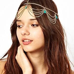 Karneval Diy, Head Chain Jewelry, Hair Accessories Crown, Chain Headband, Wedding Hair Headband, Pearl Tiara, Hair Chains, Headpiece Hairstyles, Head Chain