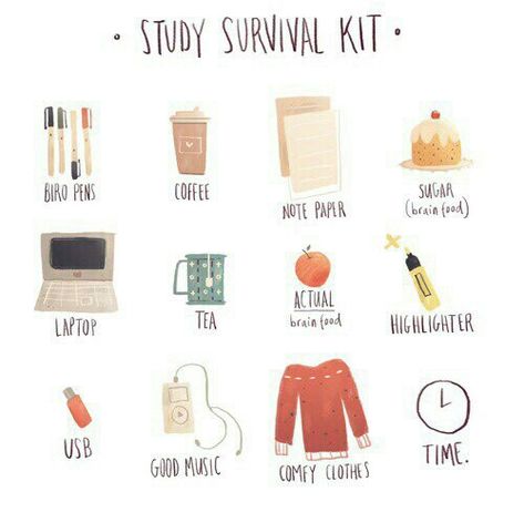 Study Survival Kit, Schul Survival Kits, Tenk Positivt, Studie Hacks, Middle School Survival, Middle School Hacks, School Survival Kits, Studera Motivation, دورة شهرية