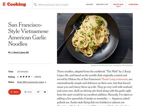 San Francisco-Style Vietnamese American Garlic Noodles Recipe - NYT C… San Francisco-style Vietnamese American Garlic Noodles Nyt, San Francisco Vietnamese Garlic Noodles, San Francisco-style Vietnamese American Garlic Noodles, San Francisco Style Vietnamese Garlic Noodles, San Francisco Garlic Noodles Recipe, Vietnamese American Garlic Noodles, Vietnamese Garlic Noodles, Garlic Noodles Recipe, Sushi Style