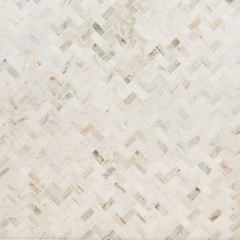 Arabescato Venato White 1x2 Herringbone Honed White Herringbone Tile, Marble Herringbone, Tiles For Wall, Marble Polishing, White Herringbone, Honed Marble, Herringbone Tile, Tile Saw, Marble Mosaic Tiles