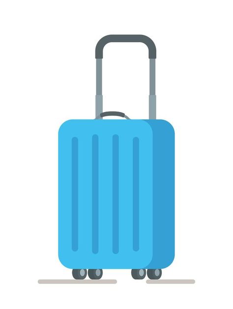 Vector illustration of an isolated suitcase with personal belongings. Suitcase Illustration, Blue Suitcase, Vector Infographic, Logo Design Art, Infographic Template, Personal Belongings, Travel Illustration, Infographic Templates, Art Graphique