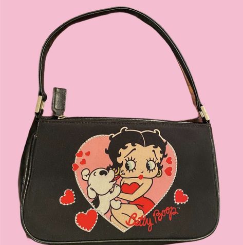 Betty Boop Accesorios, Betty Boop Bag, Betty Boop Handbags, Steelers Girl, 2000s Fashion Trends, Y2k Accessories, Girly Bags, Bratz Doll, Pretty Bags