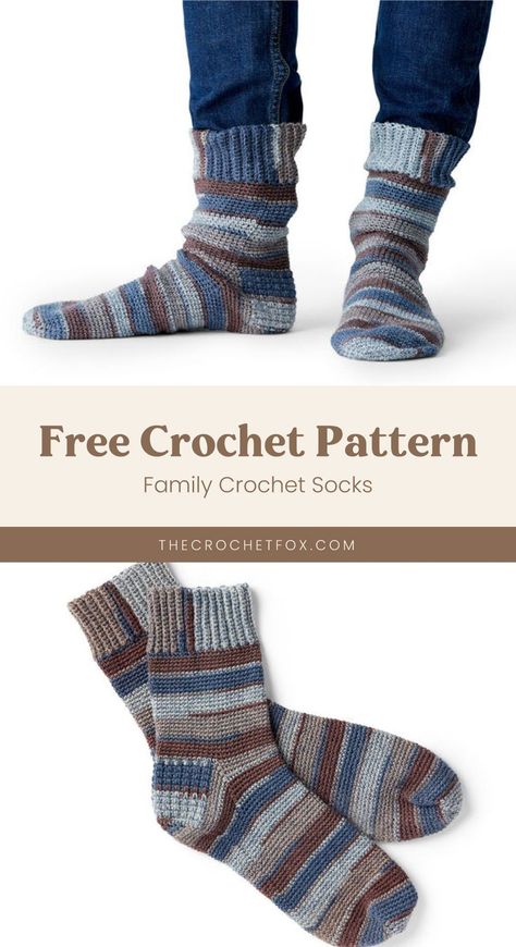 Mens Socks Crochet Pattern Free, Crochet Men’s Socks Pattern, Mens Wool Socks Pattern, Crocheted Socks Pattern Free, Crochet Men Socks, Crochet Men’s Socks, Crochet Pattern Socks Free, Crochet Socks For Men, Easy Crochet Projects For Men