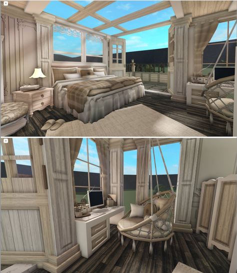 Roblox Decor, Bloxburg Decor, Modern Suburban House, Bloxburg Bedroom, Blox Burg, Roblox Bloxburg House Ideas, Bloxburg Builds, Small House Layout, House Decorating Ideas Apartments