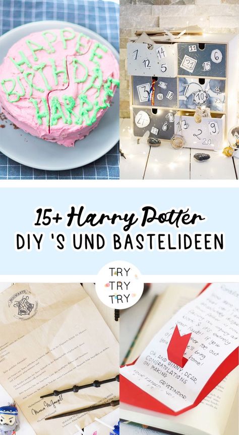 In diesem Artikel zeige ich euch Harry Potter DIY und Rezepte sowie Bastelideen, die euch magisch verzaubern werden. Taucht mit mir in die Welt von Harry Potter, Hogwarts und der Welt von Hexen und Zauberer ein und macht die DIY's unbedingt nach. Ich bin ein großer Harry Potter Fan. Egal ob Hagrids Geburtstagskuchen, Butterbier, eigene Zauberstäbe oder die Brief aus Hogwarts. Ein Harry Potter DIY solltet ihr zumindest unbedingt nachmachen, wenn ihr auch ein Potterhead seid! Harry Pptter, Hogwarts Brief, Harry Potter Motto Party, Harry Potter Weihnachten, Motto Party, Diy Fan, Harry Potter Diy, Harry Potter Film, Harry Potter Party