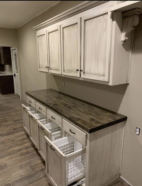 Wood Wall In Laundry Room, Built In Cabinet Laundry Room, Laundry Room Ideas Hamper, Small Laundry Room Floor Ideas, Laundry Room With Island Layout, Basement Laundry Room Renovation, Laundry Room Storage Closet Ideas, Gally Laundry Room Design, Laundry Room Cupboard Ideas