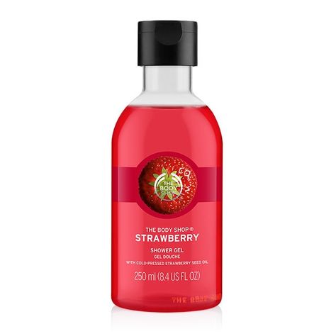 Strawberry Shower Gel | The Body Shop® The Body Shop Strawberry, Body Shop Strawberry, Tea Tree Body Wash, Body Shop At Home, Strawberry Seed, Body Shower, Cruelty Free Skin Care, Body Cleanser, Gel Cream