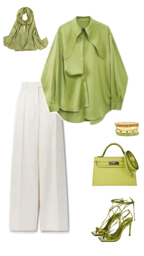 💚💚 Shades Of Green Outfit, Church Outfit Ideas, Style For Spring, Classic Prints, Color Combos Outfit, Church Outfit, Stylish Work Attire, Modesty Fashion, Casual Day Outfits