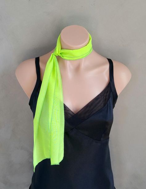 Neon Green Scarf Bright Green Scarf Chartreuse Green Scarf | Etsy Emo Christmas, Lime Green Scarf, Neon Scarf, Blush Scarf, Neon Hair, Chartreuse Green, Green Scarf, Chiffon Scarf, Baltimore Md