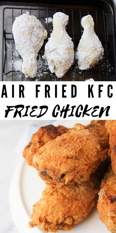 Copycat Kfc Chicken, Fried Chicken Kfc, Kfc Fried Chicken, Copycat Kfc, Kfc Chicken Recipe, Air Fryer Fried Chicken, New Air Fryer Recipes, Air Fryer Recipes Snacks, Perfect Roast