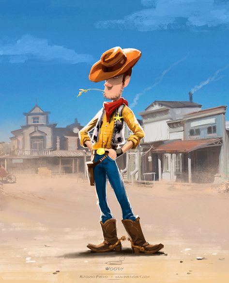 woody, Alfonso Pardo Martínez Judge Doom, Woody Pride, Red Kit, Toy Story Characters, Lucky Luke, Toy Story 3, Woody Toy Story, Cowboy Art, Pixar Movies