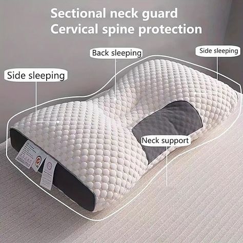 Help Sleep, Polka Dot Pillow, Massage Pillow, Side Sleeping, Neck Support Pillow, Orthopedic Pillow, Cervical Pillows, Sleep Help, Sleep Pillow