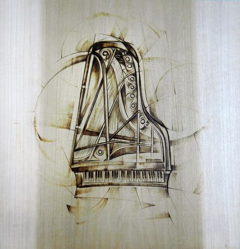 Grand Piano Woodburning Grand Piano Tattoo, Piano Tattoo Designs, Piano Tattoo Ideas, Piano Tattoos, Jazz Tattoo, Moonlight Tattoo, Piano Painting, Piano Tattoo, Michael Tattoo