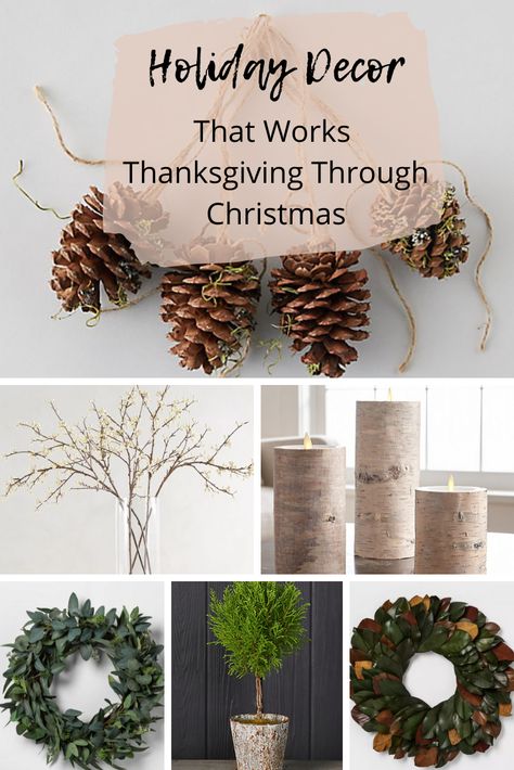 Fall Decor Items That Easily Transition to Christmas - Classic Casual Home How To Combine Fall And Christmas Decor, Mixing Fall And Christmas Decorations, Decorating For Christmas Before Thanksgiving, Fall To Winter Decor Transition, Combining Thanksgiving And Christmas Decor, Mixing Christmas And Thanksgiving Decor, How To Mix Thanksgiving And Christmas Decor, Thanksgiving To Christmas Decor, Transitional Holiday Decor