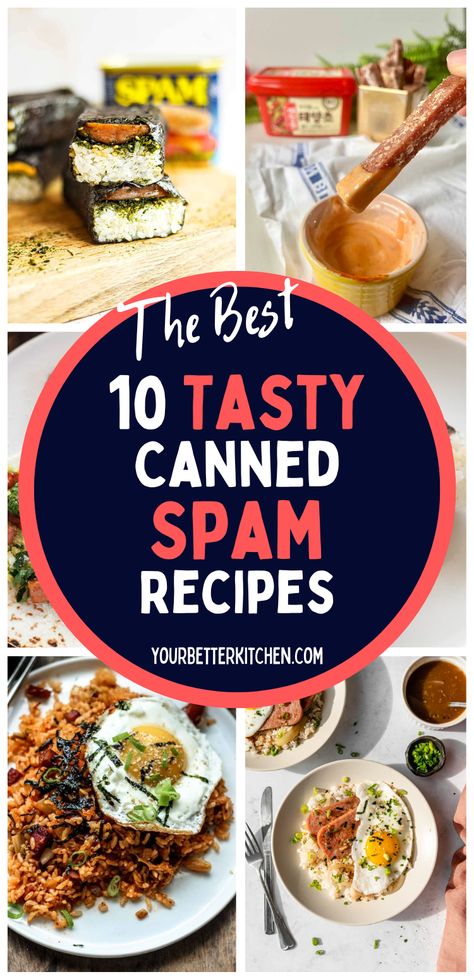 Easy Spam Dinner Recipes, Crescent Roll With Spam, Quick Spam Recipes, How To Cook Spam Recipes, Recipes With Spam Meals, Spam Teriyaki Recipe, Canned Spam Recipes, Spam And Seaweed Recipe, Recipes Using Spam Meat