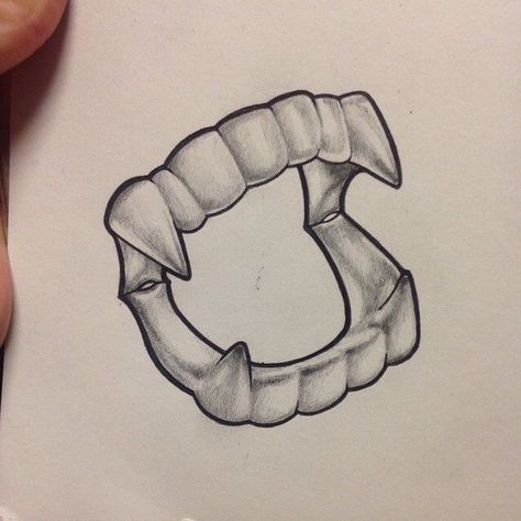 Vampire Fang Tattoo, Fang Drawing, Fang Tattoo, Vampire Teeth Tattoo, Creepy Vampire, Teeth Tattoo, Grey Illustration, Halloween Tattoo Flash, Teeth Drawing