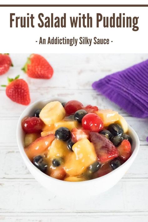 Frozen Fruit Salads, Fruit Salad With Pudding, Fruit Salad With Yogurt, Layered Salad Recipes, Fruit Pudding, Dressing For Fruit Salad, Super Salads, Fruit Salad Easy, Taco Salad Recipes