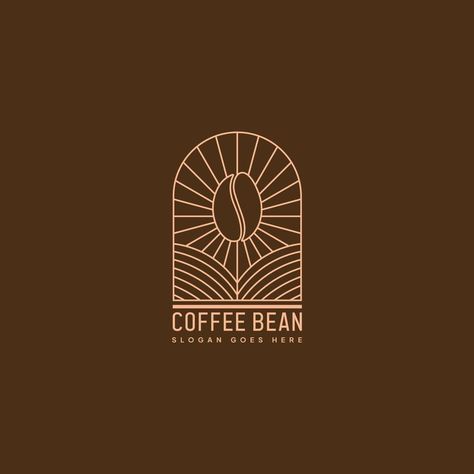 Coffee Bean Graphic, Coffee Bean Logo, Cafe Logo Design, Cake Logo Design, Logo Design Set, Cake Logo, Coffee Logo, Line Art Tattoos, Cafe Logo