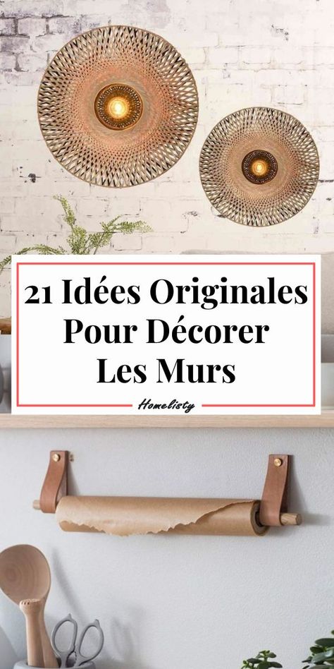 Découvrez 21 idées pour transformer, relooker, habiller et décorer vos murs de manière originale ! La décoration murale, partout dans la maison.  #deco #decoration #murs #idees #astuces #originales Dorm Room Walls, Love Decorations, Deco Salon, Deco Originale, Boho Diy, Salon Decor, Bedroom Colors, Little House, Diy Wall Decor