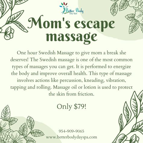 Chair Massage Marketing, Massage Business Ideas, Mothers Day Massage, Swedish Massage Benefits, Massage Meme, Massage Therapy Quotes, Full Body Massage Techniques, Massage Packages, Massage Marketing