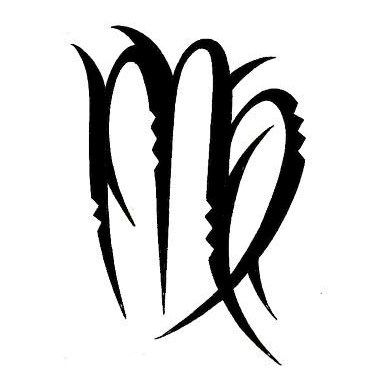 Virgo Tattoos Men, Virgo Tattoo For Men, Virgo Logo, Large Tattoo Designs, Virgo Sign Tattoo, 95 Tattoo, Tattoo Taurus, Virgo Tattoo Designs, Virgo Symbol