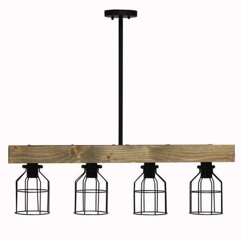 Shop Bellacor for Barnlitt Restored Wood Four-Light Pendant by Brighton Hill and other Pendant Lighting for your home. Free shipping on most lighting, furniture and decor every day. Industrial Farmhouse Home, Black Metal Accents, Wooden Beam, Restore Wood, Modern Farmhouse Lighting, Wood Beam, Cage Pendant Light, Rustic Pendant Lighting, Vintage Bulb