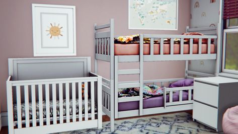 Roisin Crib -- Newborn & Lowered Mattress... : walk away Sims 4 Toddler Clothes, Ts3 Cc, Sims 4 Piercings, Sims 4 Kitchen, Sims Baby, Sims 4 Cc Kids Clothing, Height Difference, Sims 4 Anime, Sims 4 Bedroom