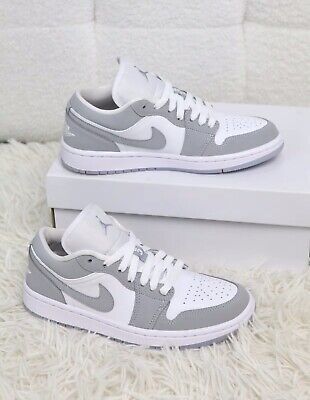 ad eBay -   Nike Air Jordan 1 Low Wolf Grey Aluminum Women's Size 9W / 7.5M DC0774-105 New Air Jordan Women Shoes, Women’s Nike Jordans, Cute Shoes Sneakers Nike, Wolf Grey Jordans Outfit, Nike Women’s Shoes, Trendy Shoes For Women Sandals, Good Shoes For School, Shoes For Women 2024, Nike Jordan Air 1 Women Outfit