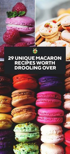 A versatile snack, macarons are hugely popular and can be made in so made different varieties. Be amazed by this selection of unique macaron recipes with different colors, flavors and all oh-so-beautiful and delectable looking! Macaron Pistache, French Macaroon Recipes, Macaron Recipes, Broma Bakery, Macaroon Cookies, Brulee Recipe, Macaron Flavors, Macaron Cookies, Macaroon Recipes