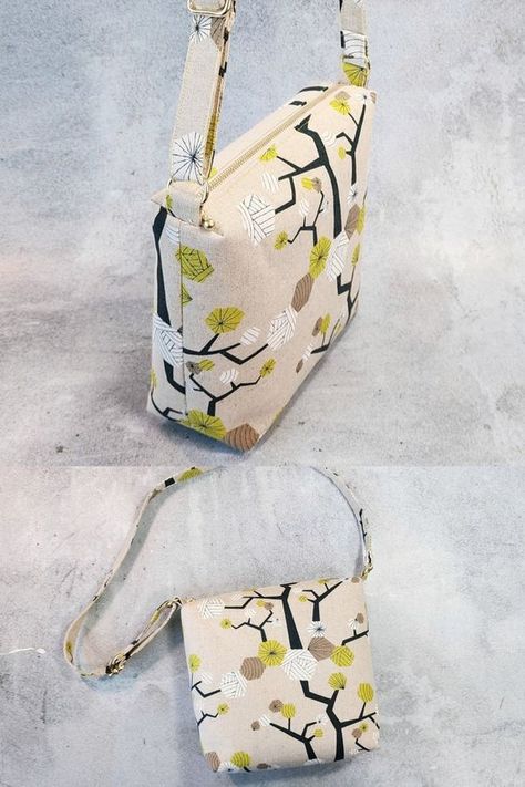 Easy to make!! How to make an easy crossbody bag [Tendersmile Handmade] Simple Crossbody Bag Pattern Free, Diy Small Crossbody Bag, Sew Crossbody Bag, Sewing Pattern Purse, Easy Crossbody Bag, Tendersmile Handmade, Diy Crossbody Bag, Crossbody Bag Sewing, Crossbody Bag Tutorial