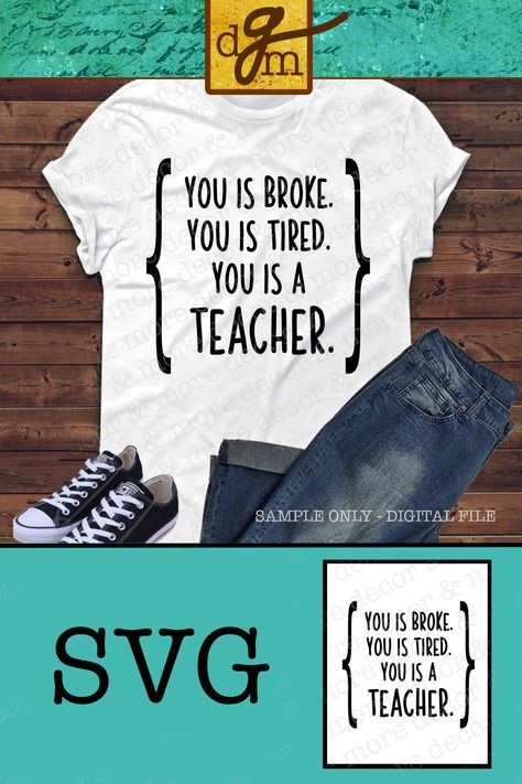 Need some “Help” with those Teacher Gifts? This Funny Teacher SVG File is at your service! Click through to find the SVG and surprise that special educator! #teacher #teacherlife #teachersvg #svgfilesforcricut #cricutmade #svg #cutfiles #teachergift #silhouette #teachersayings Teacher Sayings, Cricut Teacher, Teacher Shirt Svg, Teaching Shirts, Teacher Svg, Funny Teacher, Vinyl Shirts, Teacher Style, Teacher Quotes