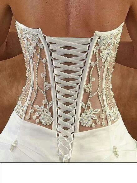 How beautiful!!! Corset Pattern, Corset Fashion, Wedding Dresses Corset, White Corset, Corsets And Bustiers, فستان سهرة, Wedding Dress Trends, Corset Lingerie, Wedding Lingerie