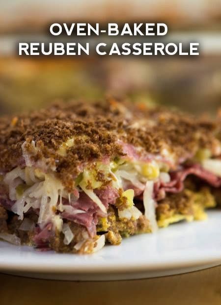 My dad requests this one every time he... - The Good Old Days Oven Baked Reuben Casserole 12 Tomatoes, Baked Rueben Casserole, Baked Reuben Casserole, Easy Reuben Bake, Oven Baked Reuben Casserole, Oven Baked Rueben Casserole, Reuben Bake Casserole, Reuben Casserole Recipe, Rueben Casserole Baked