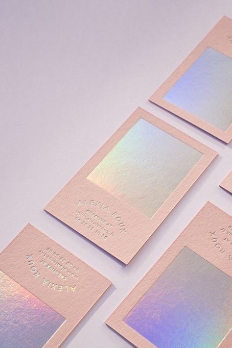 The top 28 best business card ideas that seal the deal - 99designs Foil Business Cards, Pink Holographic, Name Card Design, Leaves Illustration, Karten Design, Business Card Inspiration, Watercolor Card, 카드 디자인, Cool Business Cards