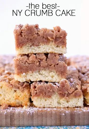 THE BEST NEW YORK CRUMB CAKE 1 The Best New York Crumb Cake, Double Crumb Cake, New Jersey Crumb Cake, New York Crumb Cake Recipe, New York Crumb Cake, Crumb Cake Topping, Lemon Crumb Cake, Coffe Cake, Crumb Cakes