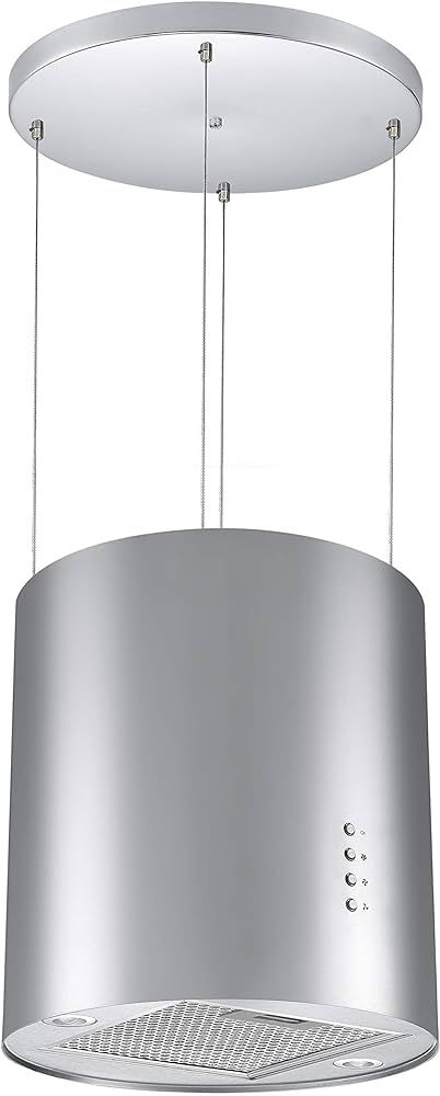 Cookology A++ Energy Rating Ceiling Wire Hung Island Cooker Hood Extractor Fan in Stainless Steel : Amazon.co.uk: Large Appliances Island Extractor Fan, Round Kitchen Island, Island Cooker Hoods, Stainless Steel Island, Hood Ideas, Extractor Fan, Hudson Homes, Extractor Fans, Extractor Hood