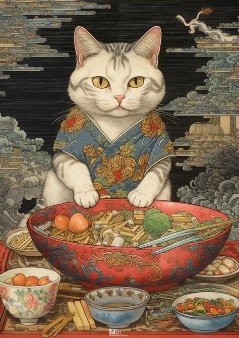 Vintage Japanese Sushi & Ramen art Ramen Art, Japanese Sushi, Cat Owner, Useful Tips, Cat Owners, Vintage Japanese, Cat Lover, Japanese Art, Tips And Tricks