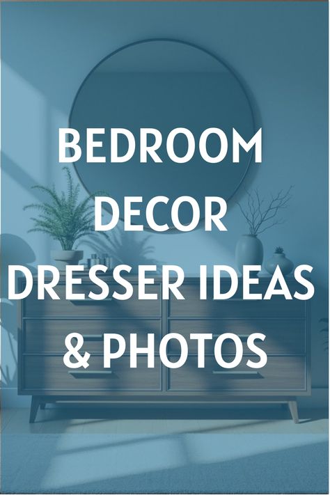 Bedroom Decor Dresser Ideas & Photos Dresser Set Up Bedroom, Dresser With No Mirror Ideas, How To Style A Dresser Top, Bedroom Decor Dresser, Top Of Dresser, Chic Dresser, Chic Living Room Decor, Stylish Bedroom Decor, Chic Organization