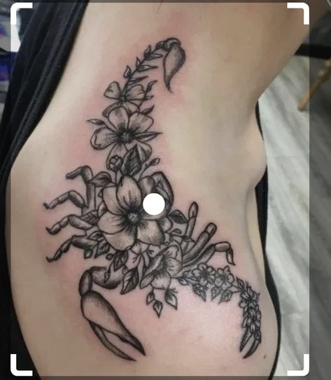 Scorpio Tramp Stamp Tattoo, Lilly Flower Tattoo, Scorpio Zodiac Tattoos, Phoenix Tattoos, Scorpio Tattoo, Lilly Flower, Scorpion Tattoo, Zodiac Tattoos, Shoulder Tattoos