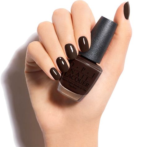 A deep, deep brown so dark, it’s incognito. NL W61. The best selling brand in the industry! OPI Nail Lacquer provides exceptional formula, fashionable colors and iconic shade names. OPI’s heavily-pigmented lacquers are super rich, long-lasting, and chip-resistant – offering an affordable luxury to consumers.Follow these steps for a mani that lasts:1. Start by applying OPI Base Coat to clean, dry nails with cuticles pushed back.2. For a perfect polish, apply one stroke of nail lacquer down the ce Fall Nails Opi, Opi Nail Polish Colors, Trendy Nail Polish, Brown Nail Polish, Opi Nail Colors, Nail Polish Colors Fall, Nail Shimmer, Glamour Nails, Green Nail Polish