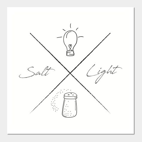 Salt And Light Tattoo Graphics, Light On A Hill Tattoo, Salt Of The Earth Light Of The World, Salt And Light Tattoo, Honey Tattoos, Be The Light Tattoo, Salt Tattoo, Earth Flag, Marriage Words