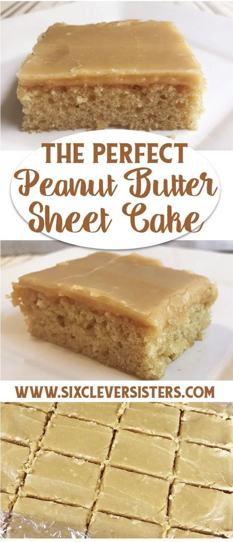 The cake turns out moist and delicious and peanut buttery. And the frosting! Rich and even more peanut buttery. If you like peanut butter, this is your cake! Texas Sheet Cake Peanut Butter, School Cafeteria Peanut Butter Cake, Peanut Butter Sheet Cake Texas, Old Fashioned Peanut Butter Cake, Easy Peanut Butter Sheet Cake, Are You Kidding Me Cake, Peanut Butter Sheet Cake Recipe, Dessert To Feed A Crowd, Cake With Peanut Butter Frosting