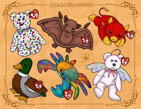 Beanie babies!! I’m loving these cuties & would love to do more! To email for one of them, please email olympusink@gmail.com #art #tattooapprenticeship #beaniebaby #TKSG #fyp #topeka #KS #tattoo #design #flash #procreate #foryou #topcityink Beanie Art Drawing, Beanie Baby Tattoo, Stuffed Toy Tattoo, Beanie Illustration, Beanie Baby Costume, Tattoo Apprenticeship, Baby Drawing, Baby Tattoos, Baby Art