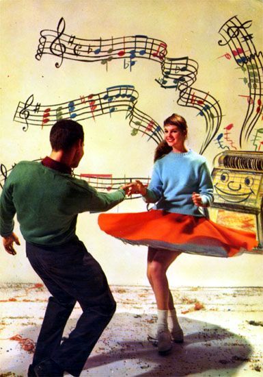 Couples Dance Floor Drawing, Rockabilly Dancing, Italian Postcard, Rock And Roll Dance, Retro Dance, 60s Vintage Fashion, Vintage Dancing, Rock Around The Clock, Vintage Dance