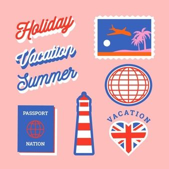 Doodles Summer, Style Année 70, Brand Manual, Kawaii Faces, Party Labels, Travel Stickers, Holiday Stickers, Label Tag, Photo Decor