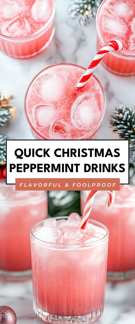 Image for Quick Christmas Peppermint Drinks Alcohol Free Holiday Drinks, Peppermint Schnapps Cocktails, Cute Christmas Drinks For Kids, Christmas Mocktails Non Alcoholic Recipes, Christmas Drinks Nonalcoholic Parties, Cocktails With Peppermint Schnapps, Smirnoff Peppermint Vodka Recipes, Peppermint Drinks Nonalcoholic, Peppermint Liquor Drinks