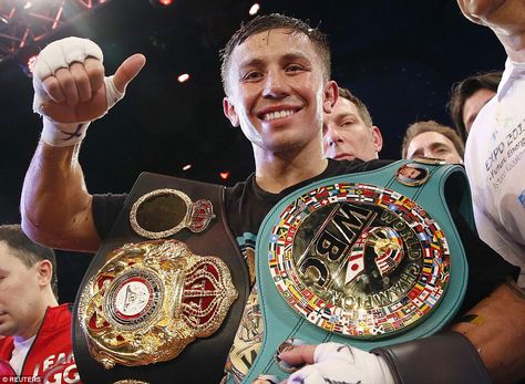 Gennady Golovkin stops Martin Murray in the 11th round as unbeaten ... Boxing Belts, Ggg Boxing, Canelo Ggg, Saul Canelo Alvarez, Miguel Cotto, Triple G, Gennady Golovkin, Anthony Joshua, Tyson Fury