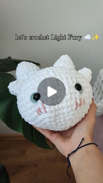 Light fury Crochet Plushie Giant Amigurumi Free Pattern, Big Crochet Plushies, Light Fury, Crochet Plushie, Big Plush, Night Fury, Train Your Dragon, How To Train, Amigurumi Free