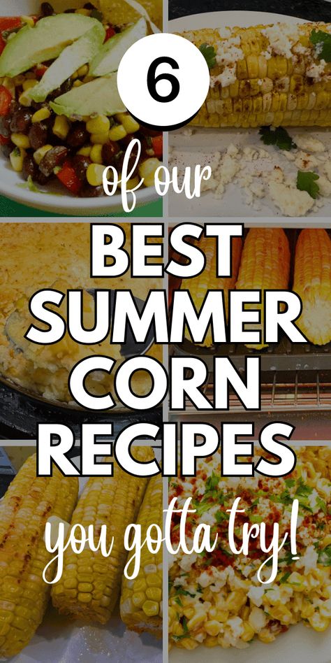 Best Summer Corn Recipes - need ideas for corn on the cob or dinner side dishes for summer or grilling? These our most popular summer recipes for corn on the cob and corn of the cob recipes! #summerrecipes #corn #cornrecipes #cornoncob #streetcorn #sides #dinnerrecipes #cookout #bbqrecipes Corn Dips, Crockpot Corn Casserole, Recipes For Corn, Side Dishes For Summer, Corn Recipes Cob, Grilled Corn On Cob, Summer Cookout Side Dishes, Summer Corn Recipes, Cob Recipes